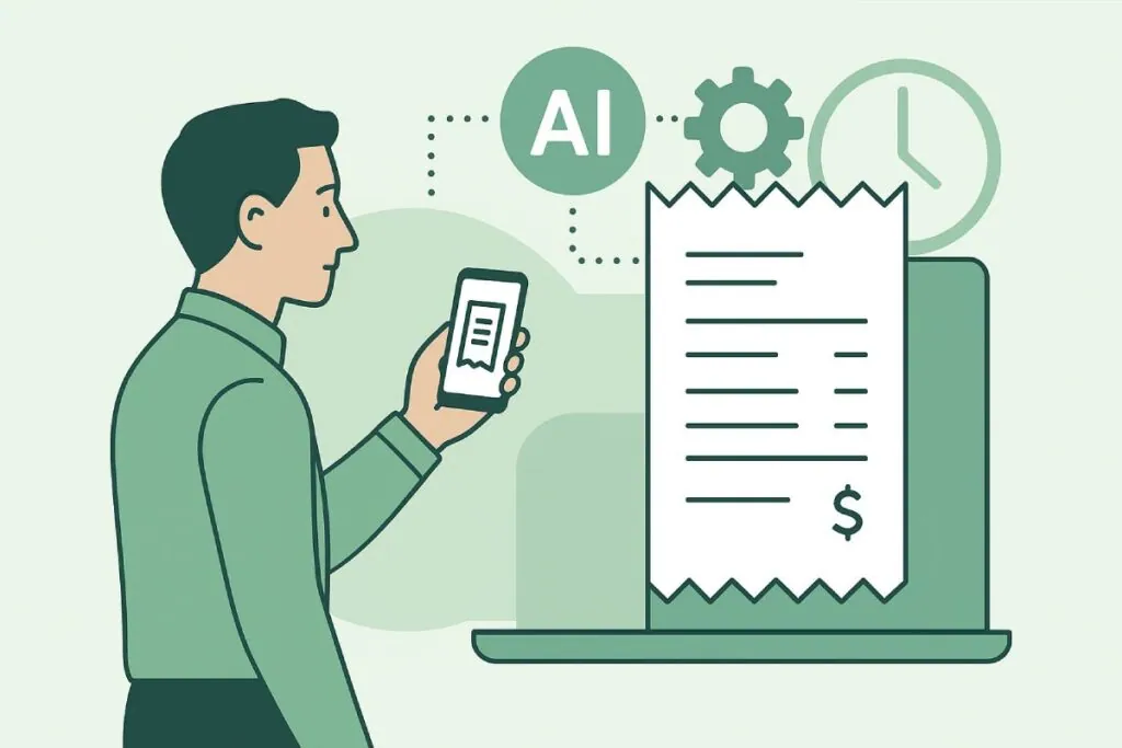 Mobile receipt capture with real-time AI