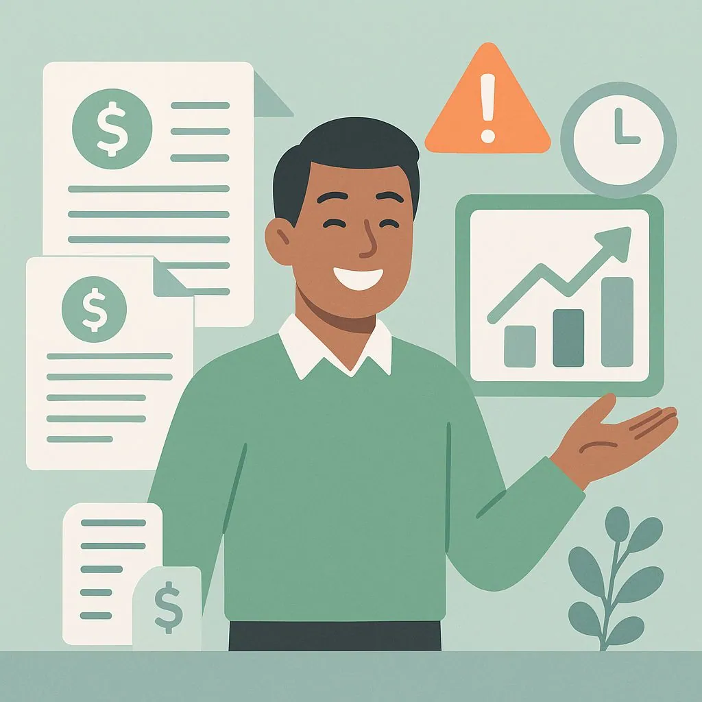 Financial presenter highlighting reporting inefficiencies