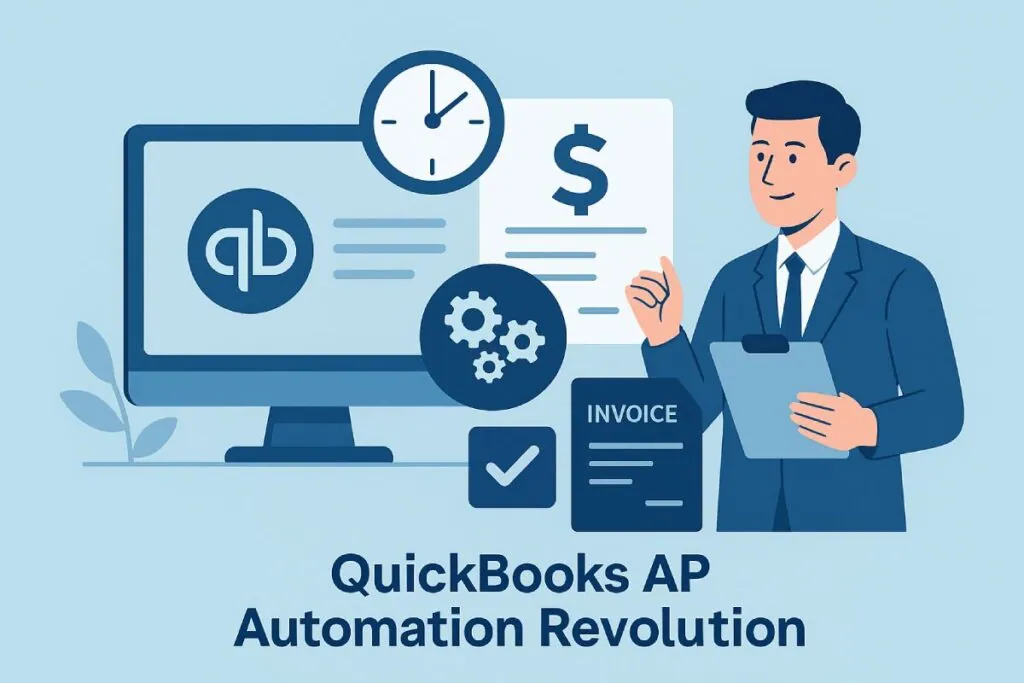 Businessman highlighting automated invoice processing