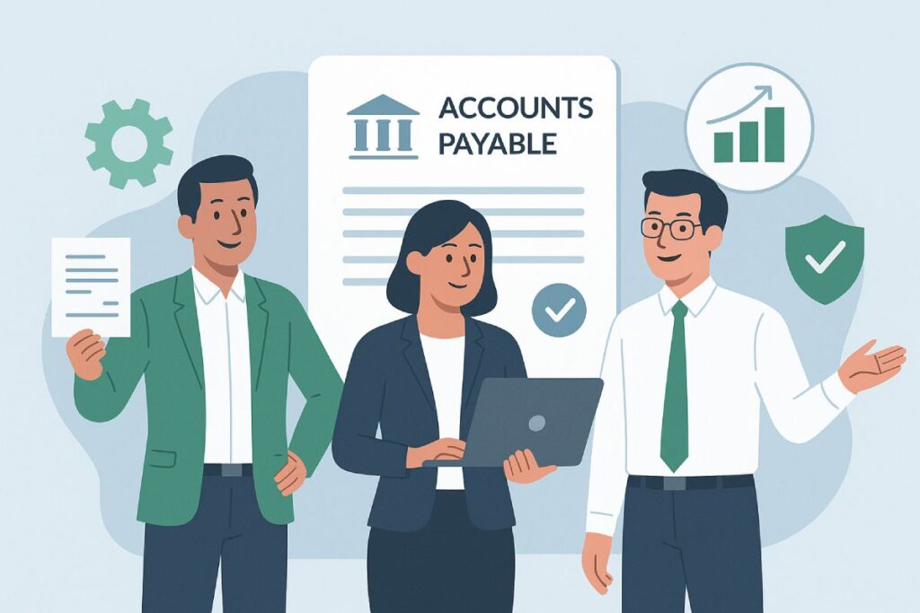 Professionals analyzing automated financial processes