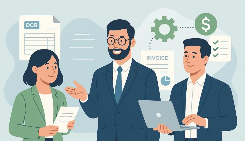 Team reviews OCR invoice capture technology