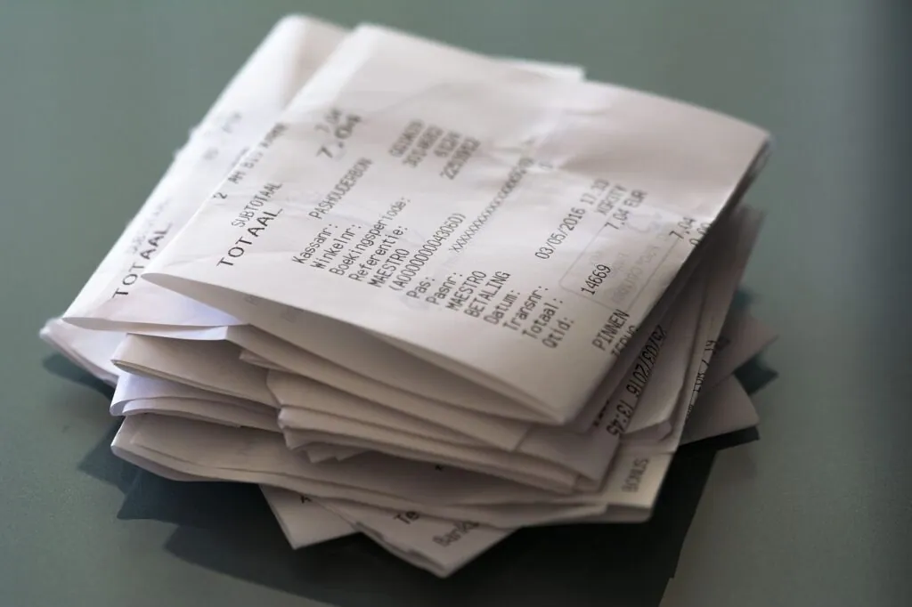 receipts, receipt, pay