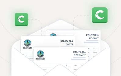 Automated utility bill collection and sync