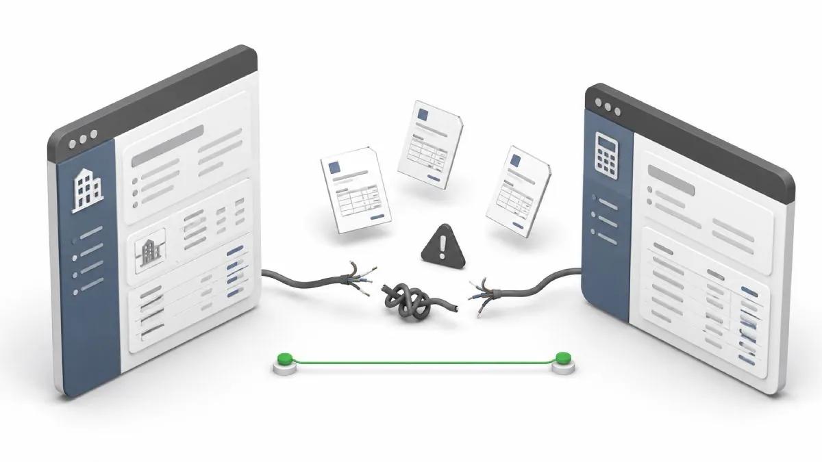 Disconnected property and accounting systems causing invoice errors
